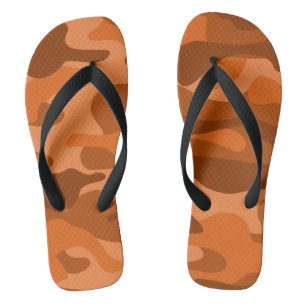Spanisch Orange Monocolor Camo Badesandalen