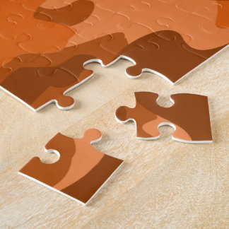 Spanisch Orange Monocolor Camo Baseball Puzzle