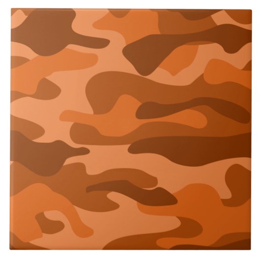 Spanisch Orange Monocolor Camo Fliese (Vorderseite)