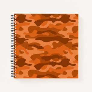 Spanisch Orange Monocolor Camo Notizblock