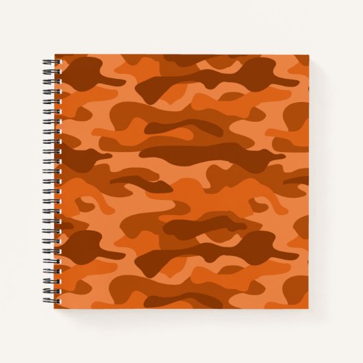 Spanisch Orange Monocolor Camo Notizblock (Vorderseite)