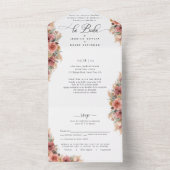 Spanisch, Pampas-Gras-Blush-Hochzeitsriss von der All In One Einladung (Innen Boden)