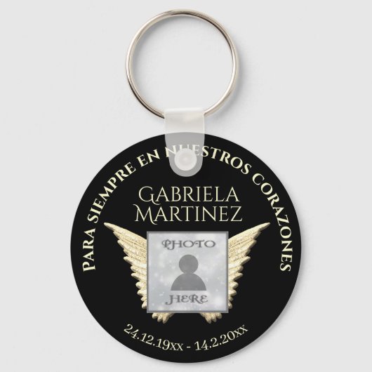 Spanisch Para siempre en nuestros corazones Schlüsselanhänger (Vorderseite)