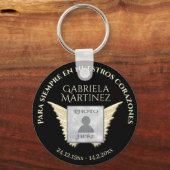 Spanisch Para siempre en nuestros corazones Schlüsselanhänger (Vorderseite)