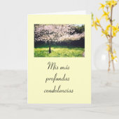 Spanisch: Pesame /Sympathy Karte (Gelbe Blume)