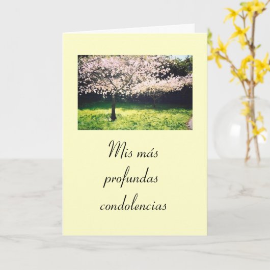 Spanisch: Pesame /Sympathy Karte (Gelbe Blume)