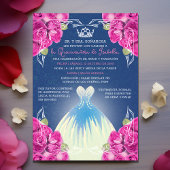SPANISCH PINK & BLAUE QUINCEAÑERA | EINLADUNG