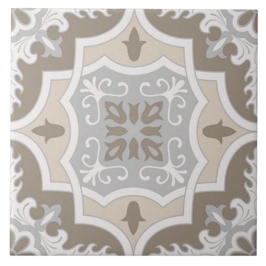 Spanisch Portugiesisch Boho Fliese (Vorderseite)