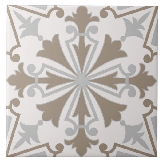 Spanisch Portugiesisch Boho Fliese (Vorderseite)