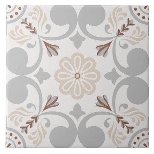 Spanisch Portugiesisch Boho Fliese (Vorderseite)