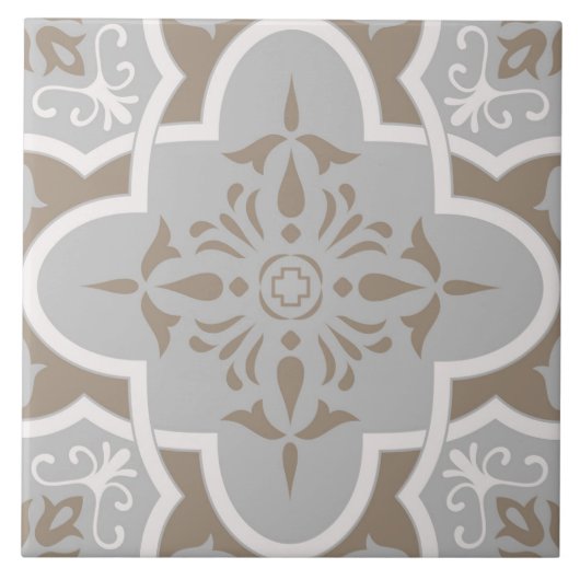 Spanisch Portugiesisch Boho Fliese (Vorderseite)