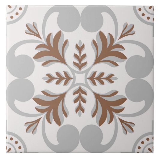 Spanisch Portugiesisch Boho Fliese (Vorderseite)