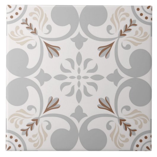 Spanisch Portugiesisch Boho Fliese (Vorderseite)