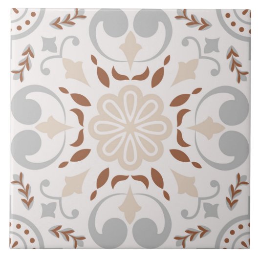 Spanisch Portugiesisch Boho Fliese (Vorderseite)