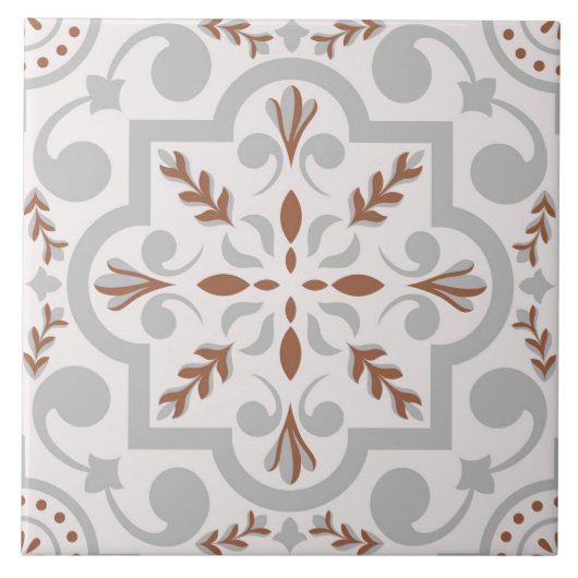 Spanisch Portugiesisch Boho Fliese (Vorderseite)