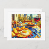 Spanisch Potato Omelet, Postkarte (Vorne/Hinten)