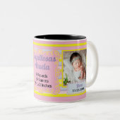 Spanisch Proud Großmutter Rosa Gelb 2 Foto Zweifarbige Tasse (VorderseiteRechts)