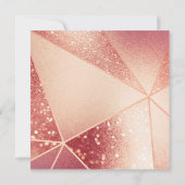 Spanisch, Quinceanera Blush Rose Gold Floral Einladung (Rückseite)