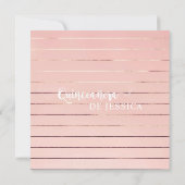 Spanisch Quinceanera, Blush und Dusty Blue Floral Einladung (Rückseite)