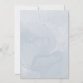 Spanisch Quinceanera Einladung Blaues Blumenkleid (Rückseite)