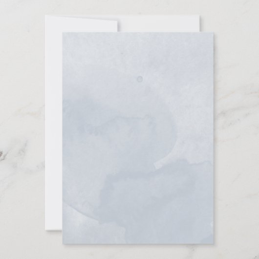 Spanisch Quinceanera Einladung Blaues Blumenkleid (Rückseite)