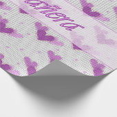 Spanisch Quinceanera rosa lila Geschenkpapier (Ecke)