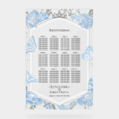 Spanisch-Quinceanera-Sitzkarte Sig Blau Acrylschild (Vorderseite)