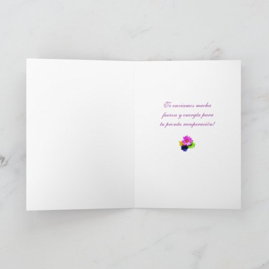 Spanisch: Recuperación- Taza de Té/erhalten gut Karte (Innenseite)