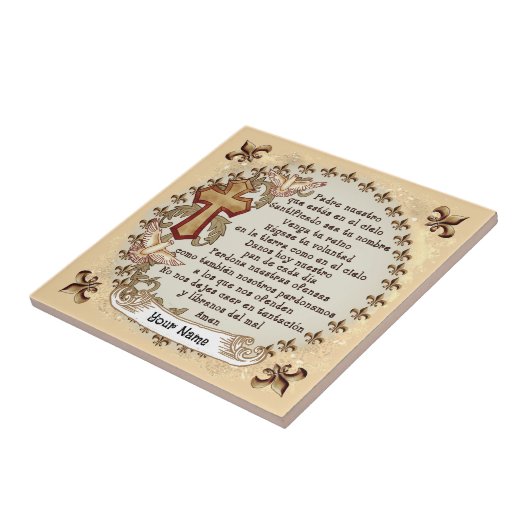 Spanisch Revidierte Herren Gebetskachel Fliese (Seite)