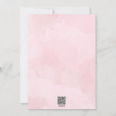 Spanisch Rosa Blume billige Einladungen für Hochze (Rückseite)