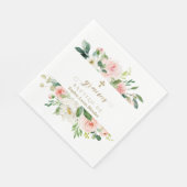 Spanisch Rosa Blume Joldin Serviette (Ecke)