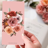 Spanisch, Rosa Blütenblume Taufe Lesezeichen Gefal Dankeskarte