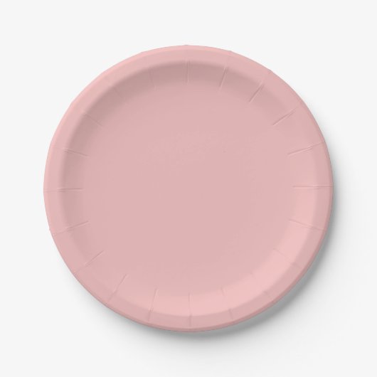 Spanisch Rosa Farbe Pappteller (Vorderseite)