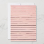 Spanisch, Rosa und Blau, Quinceñera Einladung (Rückseite)