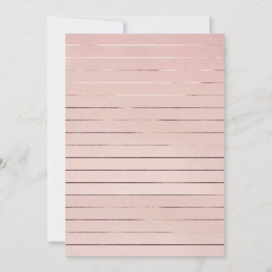 Spanisch, Rosa und Blau, Quinceñera Einladung (Rückseite)