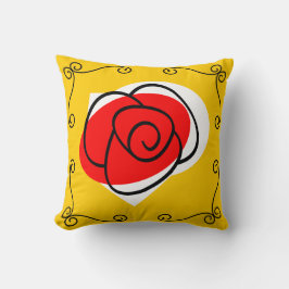 Spanisch Rose Ecken Kissen quadratisch hinten gest