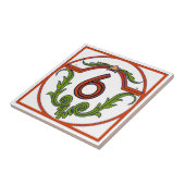 Spanisch-Rote Schreiben 6 Fliese (Seite)