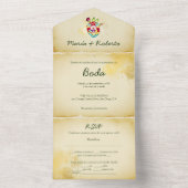 Spanisch, rustikal - alles in einem mexikanischen all in one einladung (Innen Boden)