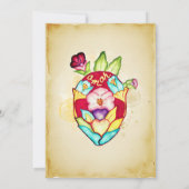 Spanisch Rustikales Herz mexikanische Hochzeit ret Einladung (Rückseite)