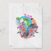 Spanisch Rustikales Herz mexikanische Hochzeit Ret Einladung (Rückseite)