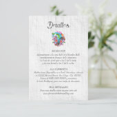 Spanisch, Rustikales Herz - Mexikanische Hochzeits RSVP Karte (Stehend Vorderseite)