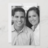 Spanisch Schwarz-Weiß-Hochzeitsempfang Einladung (Rückseite)