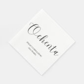 Spanisch Schwarz/Weiß Minimalistisch 80. Geburtsta Serviette (Ecke)