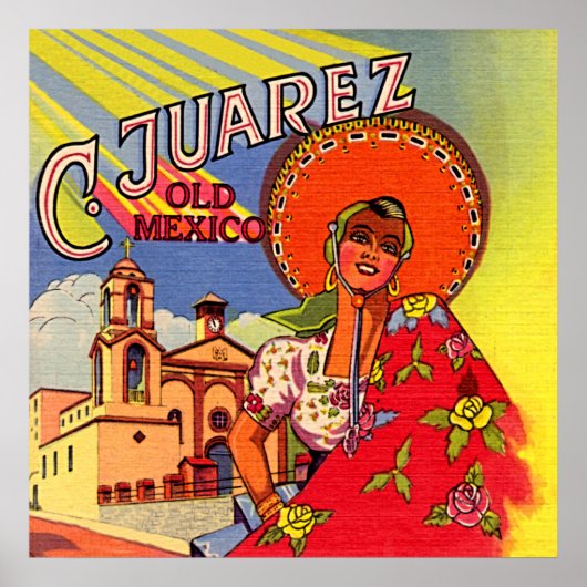 Spanisch Senorita von Cuidad Juarez Poster (Vorne)