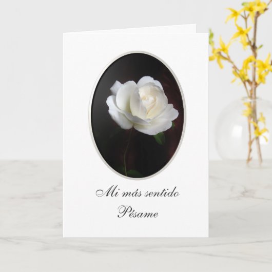 Spanisch: Sentido Pesame Karte (Gelbe Blume)