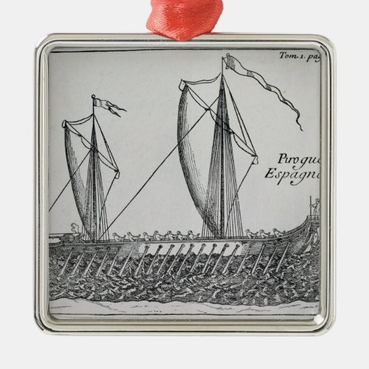 Spanisch Ship Ornament Aus Metall (Vorne)