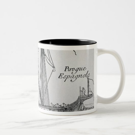 Spanisch Ship Zweifarbige Tasse (Rechts)