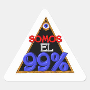 Spanisch Somos EL 99% sind wir 99 Prozent Dreieckiger Aufkleber