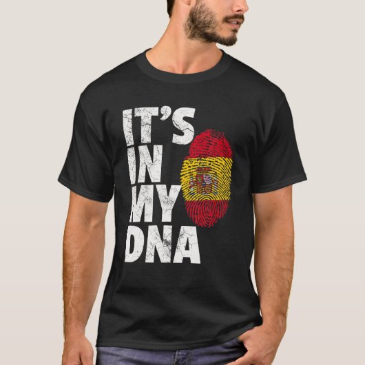 Spanisch Spanien Flagge Es ist in meiner DNA Weihn T-Shirt (Vorderseite)