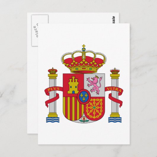 Spanisch Spanien Offizieller Wappen Heraldry Symbo Postkarte (Vorne/Hinten)